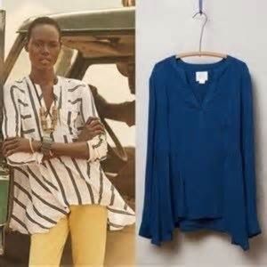NWT Anthropologie Maeve Laiken Henley in teal